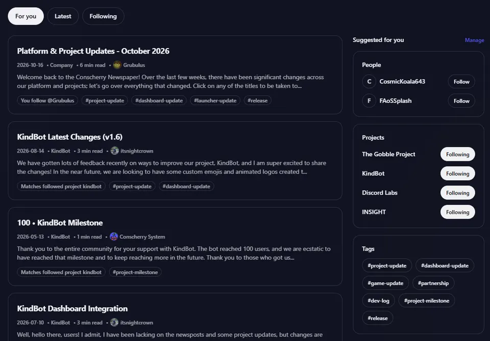 Conscherry Feed Page